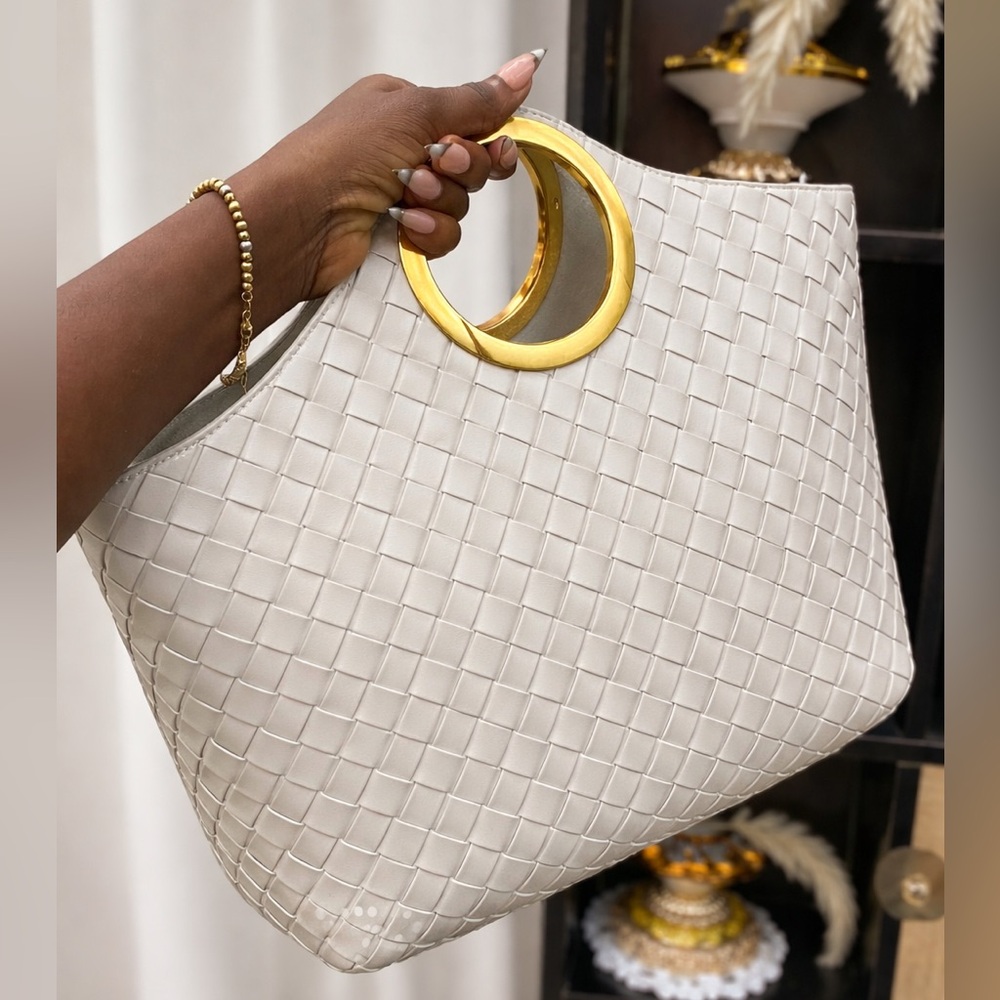 GENUINE LEATHER WOVEN BAG